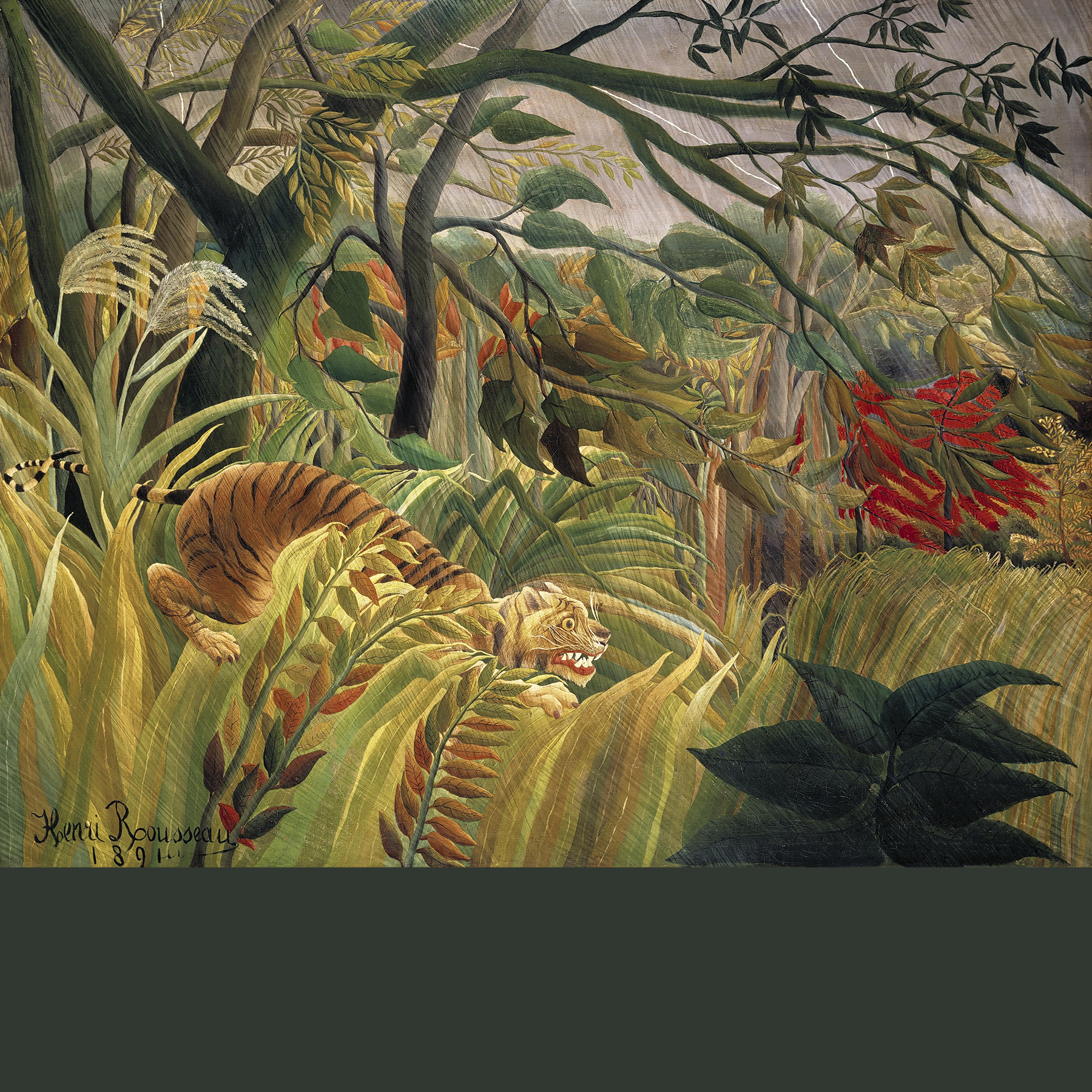 Tiger in a Tropical Storm (1891) Henri Rousseau